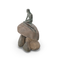 The Little Mermaid Statue Old PNG & PSD Images