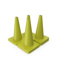 18 Inch Traffic Cone Yellow PNG & PSD Images