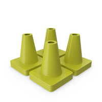 6 Inch Traffic Cone Yellow PNG & PSD Images