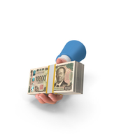 Japan 10000 Yen Holding Left Giving Bill Money PNG & PSD Images