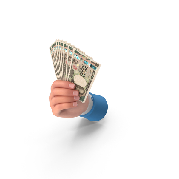 Japan 10000 Yen Notes Holding Hand Money PNG & PSD Images