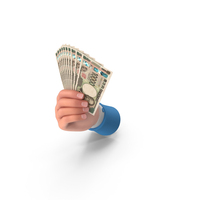 Japan 10000 Yen Notes Holding Hand Money PNG & PSD Images
