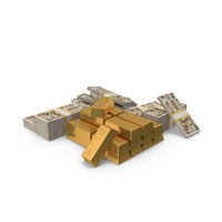 Gold Japan 10000 Yens Lots Money PNG & PSD Images