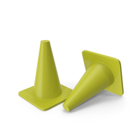 5 Inch Traffic Cone 4 yellow PNG & PSD Images