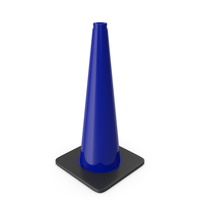 28 Inch Traffic Cone, Black Base blue PNG & PSD Images