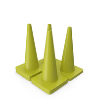 28 Inch Traffic Cone 3 yellow PNG & PSD Images