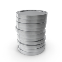 Silver Coins Stack PNG & PSD Images