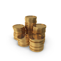 Gold Coins 5 Stack PNG & PSD Images