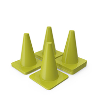 5 Inch Traffic Cone 3 yellow PNG & PSD Images