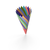 Cone Shape Multi Colored Icon PNG & PSD Images