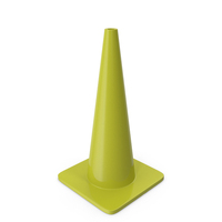 28 Inch Traffic Cone Yellow PNG & PSD Images