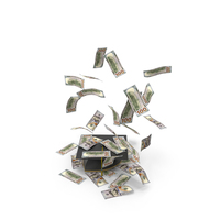 100 US Dollar Note Falling Graduation Cap Study PNG & PSD Images