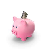 100 US Dollar Note folded Piggy Bank Save PNG & PSD Images
