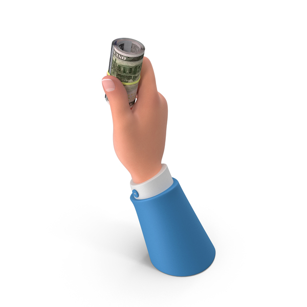 100 US Dollar Note Roll Holding Hand PNG Images &amp; PSDs for 