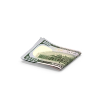 Double 100 US Dollar Note Fold Ground PNG & PSD Images