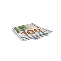Double 100 US Dollar Note Fold On Ground PNG & PSD Images