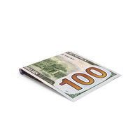Single 100 US Dollar Note Proper Fold Ground PNG & PSD Images