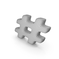 Wireframe Hashtag PNG & PSD Images