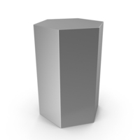 Silver Hexagonal Prism PNG & PSD Images