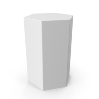 White Hexagonal Prism PNG & PSD Images