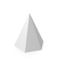White Hexagonal Pyramid PNG & PSD Images