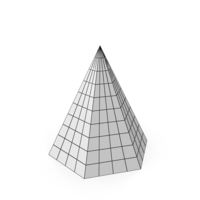 Wireframe Hexagonal Pyramid PNG & PSD Images