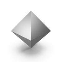 Silver Octahedron PNG & PSD Images