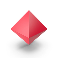 Red Octahedron PNG & PSD Images