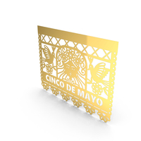Mexican Fiesta Decorations Gold PNG & PSD Images