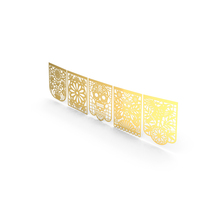 Mexican Fiesta Decorations Gold PNG & PSD Images