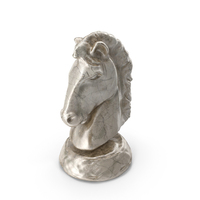 Decorative Silver Horse Head Sculpture PNG & PSD Images