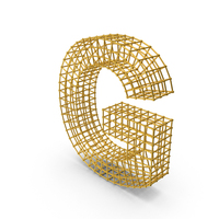 Gold Wireframe Letter G PNG & PSD Images