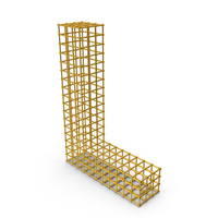 Gold Wireframe Letter L PNG & PSD Images