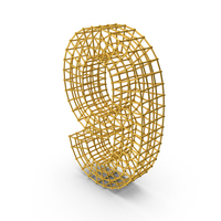 Gold Wireframe Number 9 PNG & PSD Images