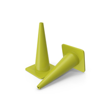 28 Inch Traffic Cone 4 yellow PNG & PSD Images
