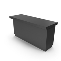 Black Minimal Counter Bar With Black Stone Top PNG & PSD Images