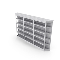 Wall Bookcase Dutch White PNG & PSD Images