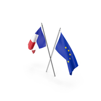 France And Europe Flags PNG & PSD Images