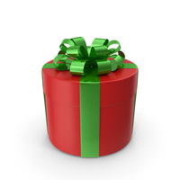 Round Box Gift Green Red PNG & PSD Images