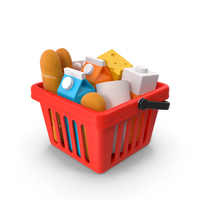 Shopping Basket With Groceries PNG & PSD Images