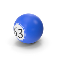 Bingo Ball 63 PNG & PSD Images