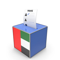 United Arab Emirates Country Flag Election Vote Box PNG & PSD Images