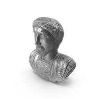Ancient Emperor Bust Silver PNG & PSD Images
