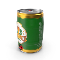Beer Keg with Tap and Label PNG & PSD Images