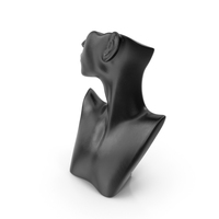 Bust Form Jewelry Display Black PNG & PSD Images