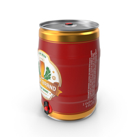 Beer Keg with Tap and Label Mockup PNG & PSD Images