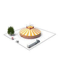 Circus Tent Setup With Accessories PNG & PSD Images