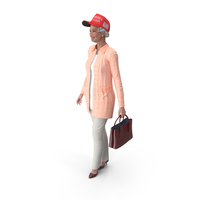 Chinese Grandma Everyday Style In Trump Hat PNG & PSD Images