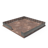 Dirt Ground Corral With Metal Fence PNG & PSD Images