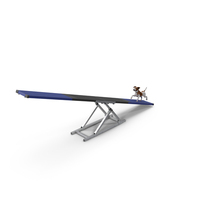 Dog Agility Seesaw and Jack Russell Terrier PNG & PSD Images